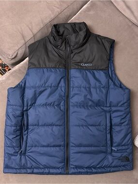The North Face Everyday Insulated Vest Mens XL Shady Blue Black Breast Logo